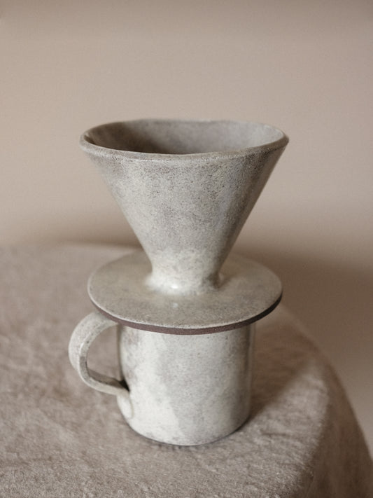 coffee dripper in ash white